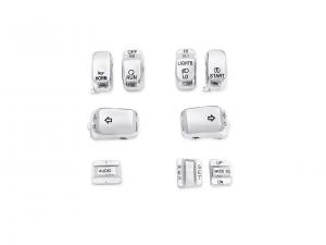 SWITCH CAP KIT - CHROME - Fits '96-'13 FLHT, FLHTC, FLHX and FLTRX 71816-09