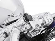 AUXILIARY POWER PORT - HANDLEBAR MOUNT - with 1-1/4" diameter handlebars - Dyna - Softail - Touring 69200855