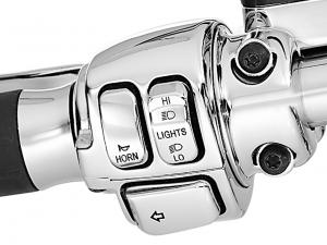 CHROM-SCHALTERKAPPEN - Für VRSC, XL, XR und FLHR Modelle ab '96. Auch für Dyna '96-'11, Softail '96-'10 Softail und FLHRC Modelle '98-'01_1