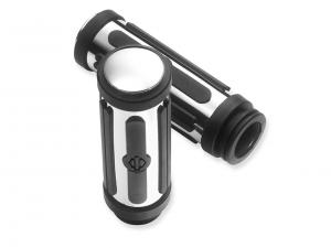 CHROME AND RUBBER HAND GRIPS - Large 56263-96A