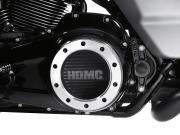 HDMC" ENGINE TRIM - DERBY COVER - BLACK WITH MACHINED HIGHLIGHTS - 16-later Touring and Trike 25701086