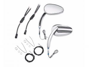 MIRRORS WITH AUXILIARY RUNNING LIGHT AND<br />DIRECTIONAL INDICATOR* - Chrome - Fits '14-later 56000080
