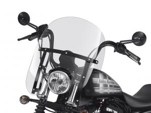 QUICK-RELEASE COMPACT WINDSHIELD - 14" Light Smoke - Fits Dyna + Sportster 58703-09