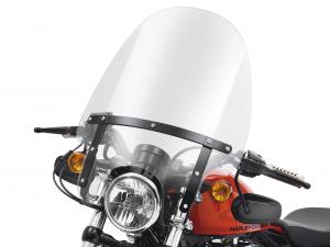 QUICK-RELEASE COMPACT WINDSHIELD - 18" Clear - Dyna + Sportster 58706-09