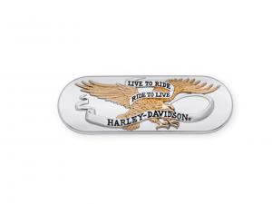 THE HARLEY-DAVIDSON® "LIVE TO RIDE” COLLECTION - GOLD - - Transmission End Cover Trim<br /> 61400025