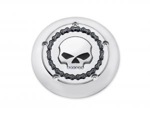 SKULL & CHAIN KOLLEKTION - CHROM - Luftfilter-Zierblende - Skull mit Juwelen. 61400021