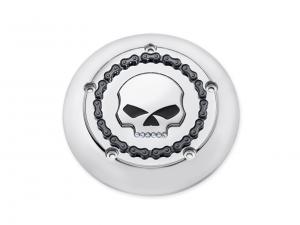 SKULL & CHAIN COLLECTION - CHROME<br />- Air Cleaner Trim - Jeweled Skull. 61400021