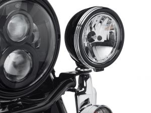 DEFIANCE COLLECTION - HEADLAMP TRIM RING 4" Auxiliary Lamp -<br />Black Machine Cut. 61400355