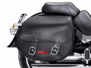 H-D® DETACHABLES" LEATHER SADDLEBAGS -<br />SMOOTH - Fits '03-later FLSTC and '03-'05 FX Softail models 88237-07