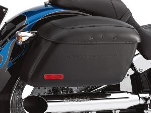 LOCKING LEATHER COVERED RIGID SADDLEBAGS - Fits '00-later Softail models 53061-00B