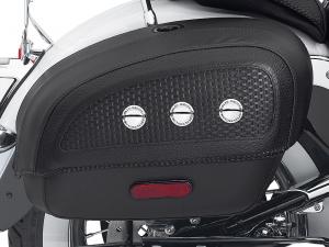 LOCKING RIGID SADDLEBAGS - SOFTAIL<br />DELUXE STYLING - Fits '05-later FLSTN models 53015-05B