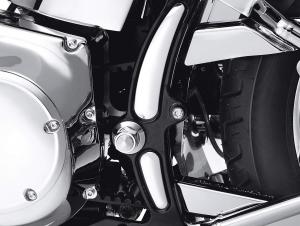 CONTOURED FRAME INSERTS - Chrome - Fits '08-later Softail 48211-08