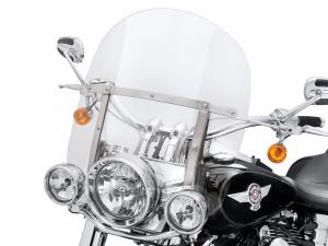 KING-SIZE H-D® DETACHABLES" WINDSHIELD FOR<br />FL SOFTAIL MODELS - POLISHED BRACES - 18" Clear - Fits '00-later 57400115