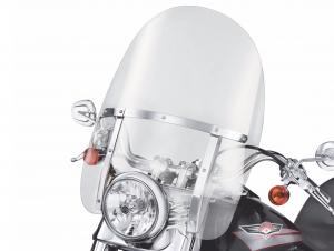 KING-SIZE H-D® DETACHABLES" WINDSHIELD FOR<br />FL SOFTAIL MODELS - POLISHED BRACES - 21" Clear 58243-95
