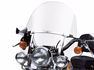 KING-SIZE H-D® DETACHABLES" WINDSHIELD FOR<br />FL SOFTAIL MODELS - POLISHED BRACES - 21" Clear - Fits '86-'99 FLSTC 58240-95