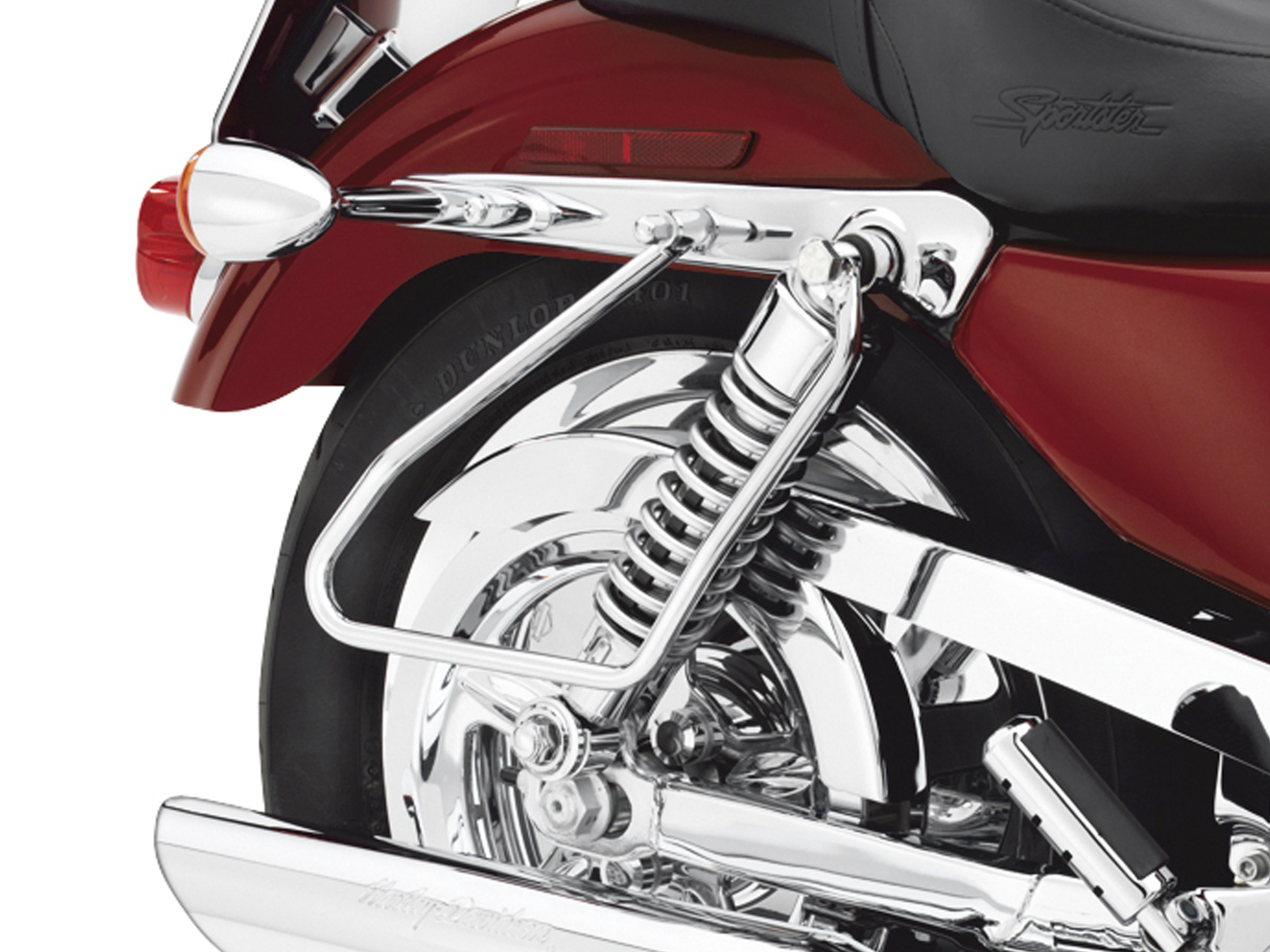 SADDLEBAG SUPPORTS CHROME fits 94 15 XL models 90799 94D Saddlebags Sportster Parts Accessories House of Flames Harley Davidson