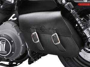 SINGLE-SIDED SWINGARM BAG - Black Leather 90201326A