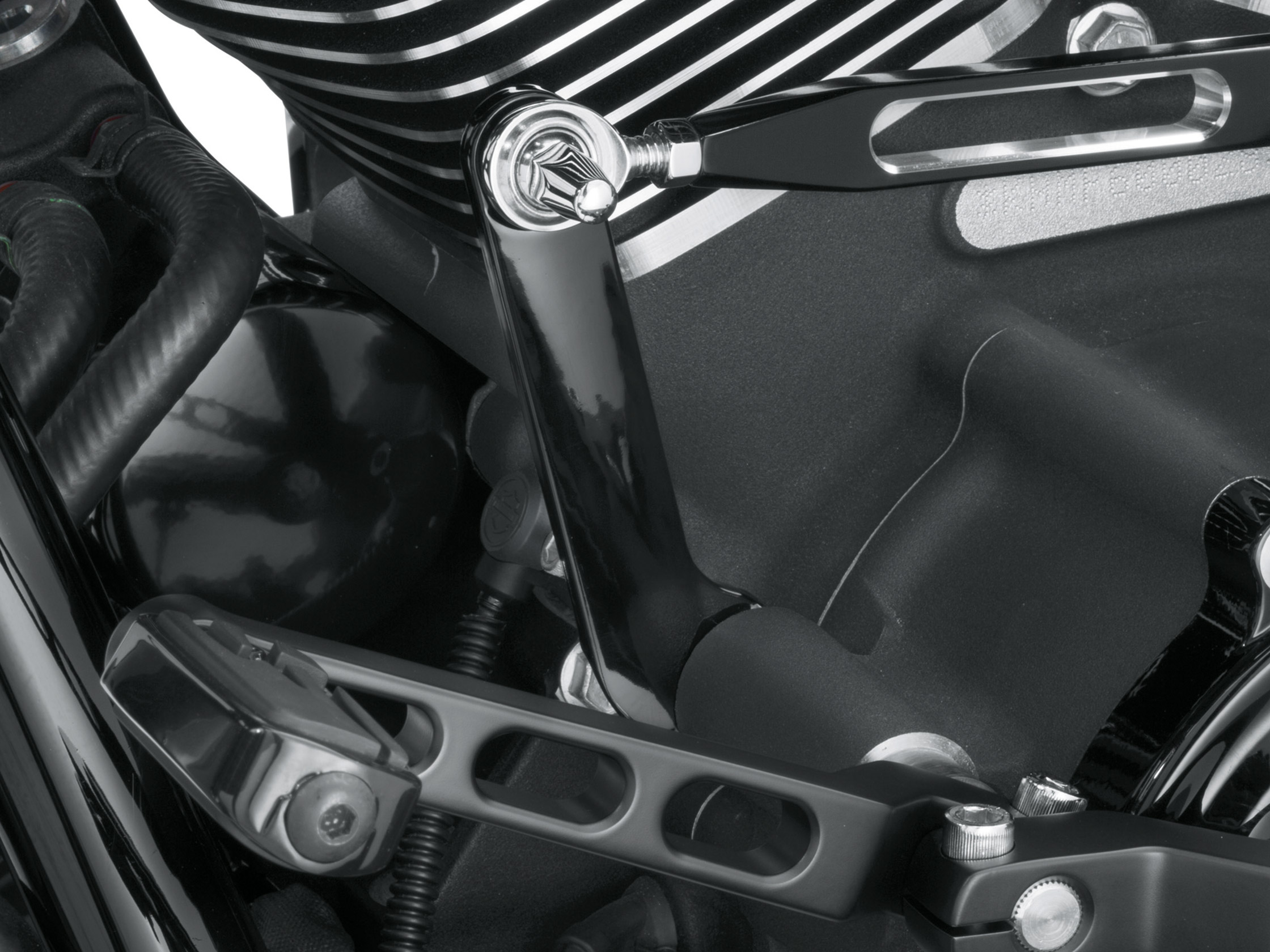 SHIFTER SHAFT LEVER GLOSS BLACK 33900186 Foot Pedals Touring Parts Accessories House of Flames Harley Davidson