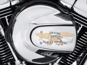 HARLEY-DAVIDSON® LIVE TO RIDE COLLECTION -<br />GOLD - Air Cleaner Trim - Fits '16-later Softail <br /> 61300220