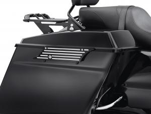 BILLET SADDLEBAG HINGE COVER KIT - EDGE CUT - Fits '93-'13 90200421