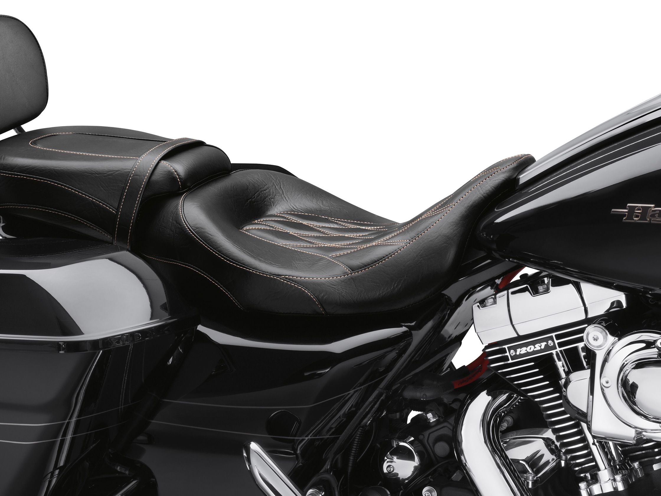LOW PROFILE SOLO TOURING SEAT BLACK DIAMOND 52000248 Seats Touring Parts Accessories House of Flames Harley Davidson