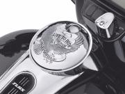LIVE TO RIDE” FUEL TANK CONSOLE DOOR - Chrome<br />- Fits '08-later 61300049A
