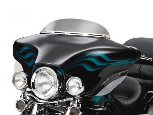 BATWING FAIRING WIND DEFLECTOR -<br />MEDIUM PROFILE - 4" Dark Smoke - Fits '96-'13 58207-04