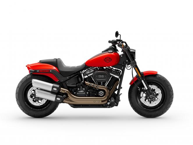 Stiletto Red 2020 Softail Harley Davidson Softail FXFBS Fat Bob 114 2020 Modelle Motorrader Website House of Flames Harley Davidson