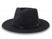 HAT-WOVEN/LEATHER,BLACK 97643-25VW