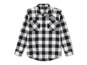 Hemd "Bar & Shield Buffalo Check Flannel Plaid Cloud Dancer" 96732-25VM