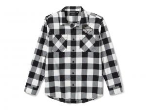 Hemd "Bar & Shield Buffalo Check Flannel Plaid Cloud Dancer" 96732-25VM