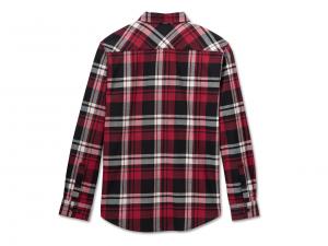 Hemd "Bar & Shield Flannel Red"_1