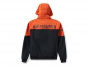 JACKET-KNIT,BLACK/ORANGE_1