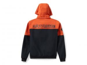 JACKET-KNIT,BLACK/ORANGE_1
