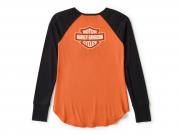 Longleeve "Essential Arched Font Long Sleeve Raglan Orange "_1