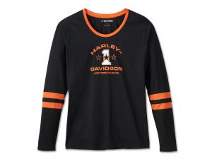 Longleeve "First-Class Long Sleeve Raglan Top Black" 96085-25VW