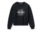 Pullover "Serpent Rose Bling Fleece Black" 96821-25VW