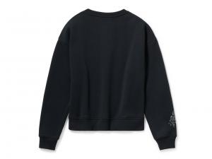 Pullover "Serpent Rose Bling Fleece Black"_1