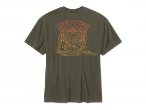 TEE-KNIT,ENGINE TWINS,GREEN 96748-26VM