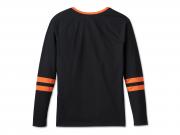TOP-KNIT,BLACK/ORANGE COLORBLO_1
