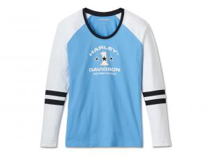 TOP-KNIT,BLUE/WHITE COLORBLOCK 96083-25VW